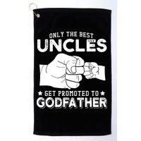 Mens Only The Best Uncles Get Promoted To Godfather Golf Towel