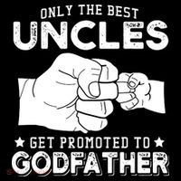 Mens Only The Best Uncles Get Promoted To Godfather Womens T-Shirt