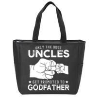 Mens Only The Best Uncles Get Promoted To Godfather Zip Tote Bag