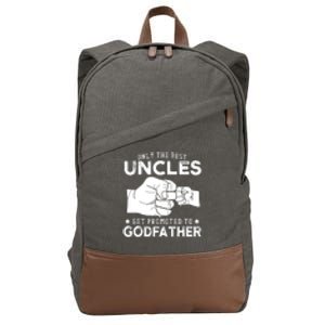 Mens Only The Best Uncles Get Promoted To Godfather Cotton Canvas Backpack