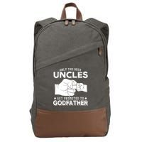 Mens Only The Best Uncles Get Promoted To Godfather Cotton Canvas Backpack