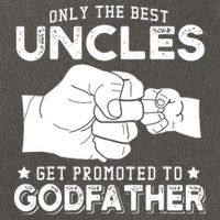Mens Only The Best Uncles Get Promoted To Godfather Cotton Canvas Backpack