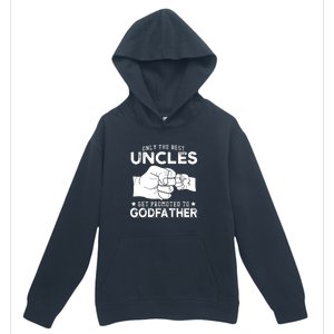 Mens Only The Best Uncles Get Promoted To Godfather Urban Pullover Hoodie