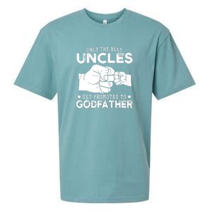 Mens Only The Best Uncles Get Promoted To Godfather Sueded Cloud Jersey T-Shirt