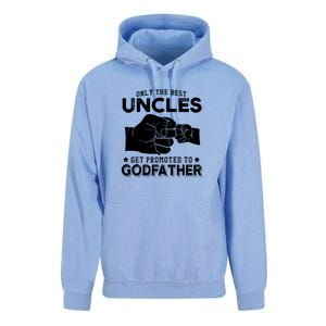 Mens Only The Best Uncles Get Promoted To Godfather Unisex Surf Hoodie