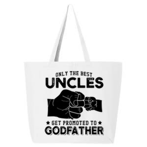 Mens Only The Best Uncles Get Promoted To Godfather 25L Jumbo Tote