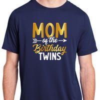 Mom Of The Birthday Twins Mothers Day Motherhood Adult ChromaSoft Performance T-Shirt