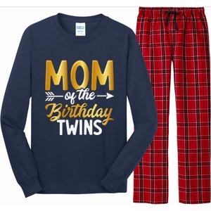 Mom Of The Birthday Twins Mothers Day Motherhood Long Sleeve Pajama Set