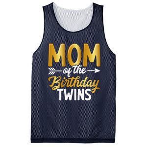 Mom Of The Birthday Twins Mothers Day Motherhood Mesh Reversible Basketball Jersey Tank