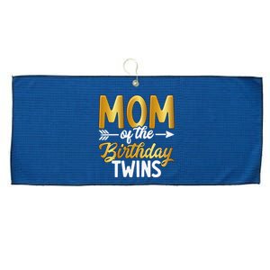 Mom Of The Birthday Twins Mothers Day Motherhood Large Microfiber Waffle Golf Towel