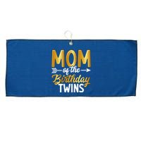 Mom Of The Birthday Twins Mothers Day Motherhood Large Microfiber Waffle Golf Towel