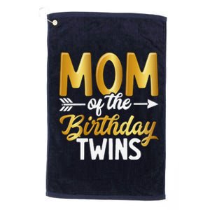 Mom Of The Birthday Twins Mothers Day Motherhood Platinum Collection Golf Towel