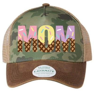 Mom Of The Sweet One Ice Cream 1st First Family MotherS Day Legacy Tie Dye Trucker Hat