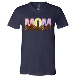 Mom Of The Sweet One Ice Cream 1st First Family MotherS Day V-Neck T-Shirt