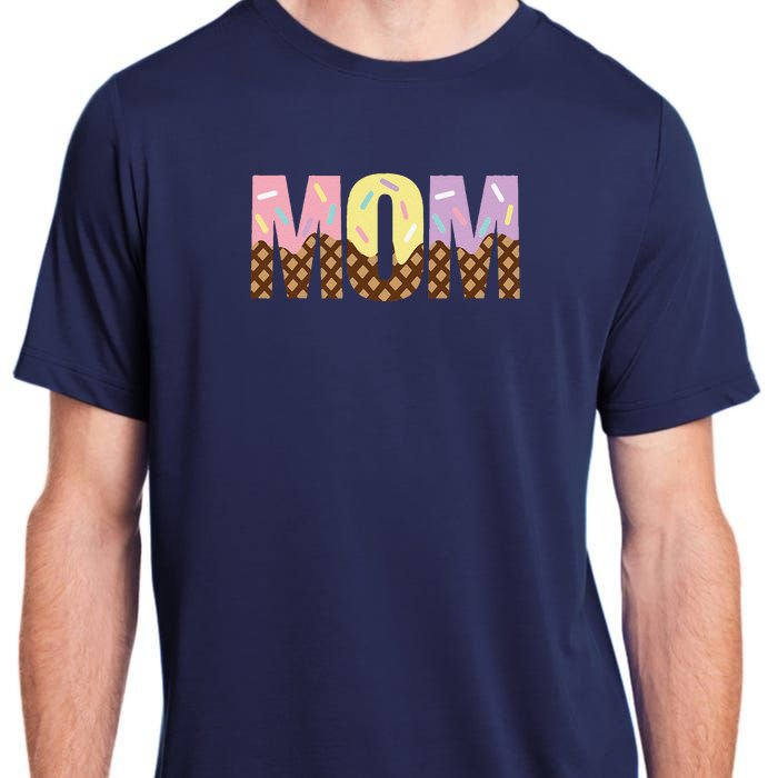 Mom Of The Sweet One Ice Cream 1st First Family MotherS Day Adult ChromaSoft Performance T-Shirt