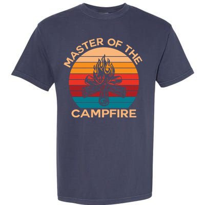 Master Of The Campfire Retro Vintage Camping Gift Garment-Dyed Heavyweight T-Shirt