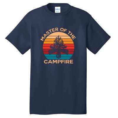 Master Of The Campfire Retro Vintage Camping Gift Tall T-Shirt