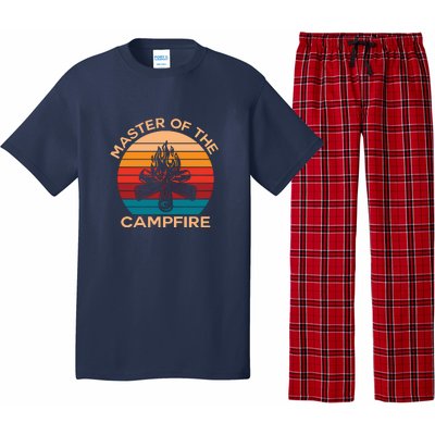 Master Of The Campfire Retro Vintage Camping Gift Pajama Set