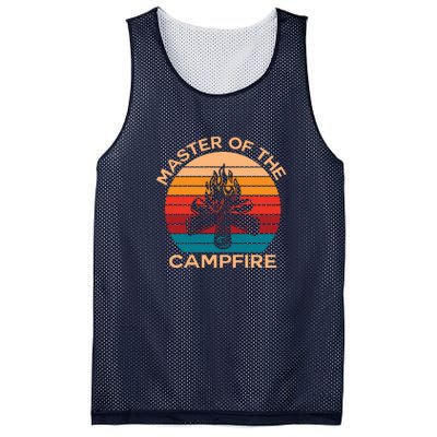 Master Of The Campfire Retro Vintage Camping Gift Mesh Reversible Basketball Jersey Tank