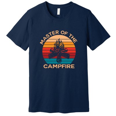 Master Of The Campfire Retro Vintage Camping Gift Premium T-Shirt