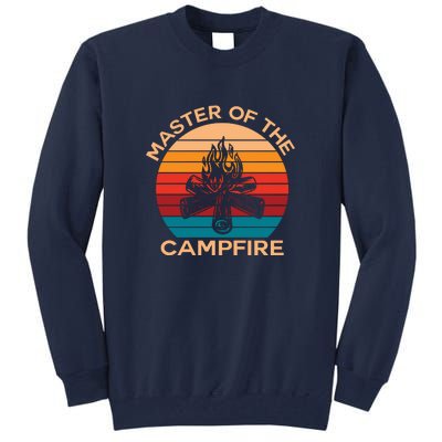 Master Of The Campfire Retro Vintage Camping Gift Tall Sweatshirt