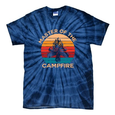 Master Of The Campfire Retro Vintage Camping Gift Tie-Dye T-Shirt