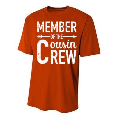 Member Of The Cousin Crew Gift Performance Sprint T-Shirt