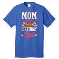 Mom Of The Birthday Matching Football Birthday Party Gift Tall T-Shirt