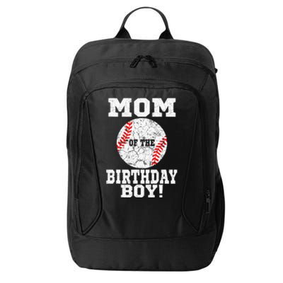 Mom Of The Birthday Boy Baseball Lover Vintage Retro City Backpack