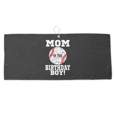 Mom Of The Birthday Boy Baseball Lover Vintage Retro Large Microfiber Waffle Golf Towel