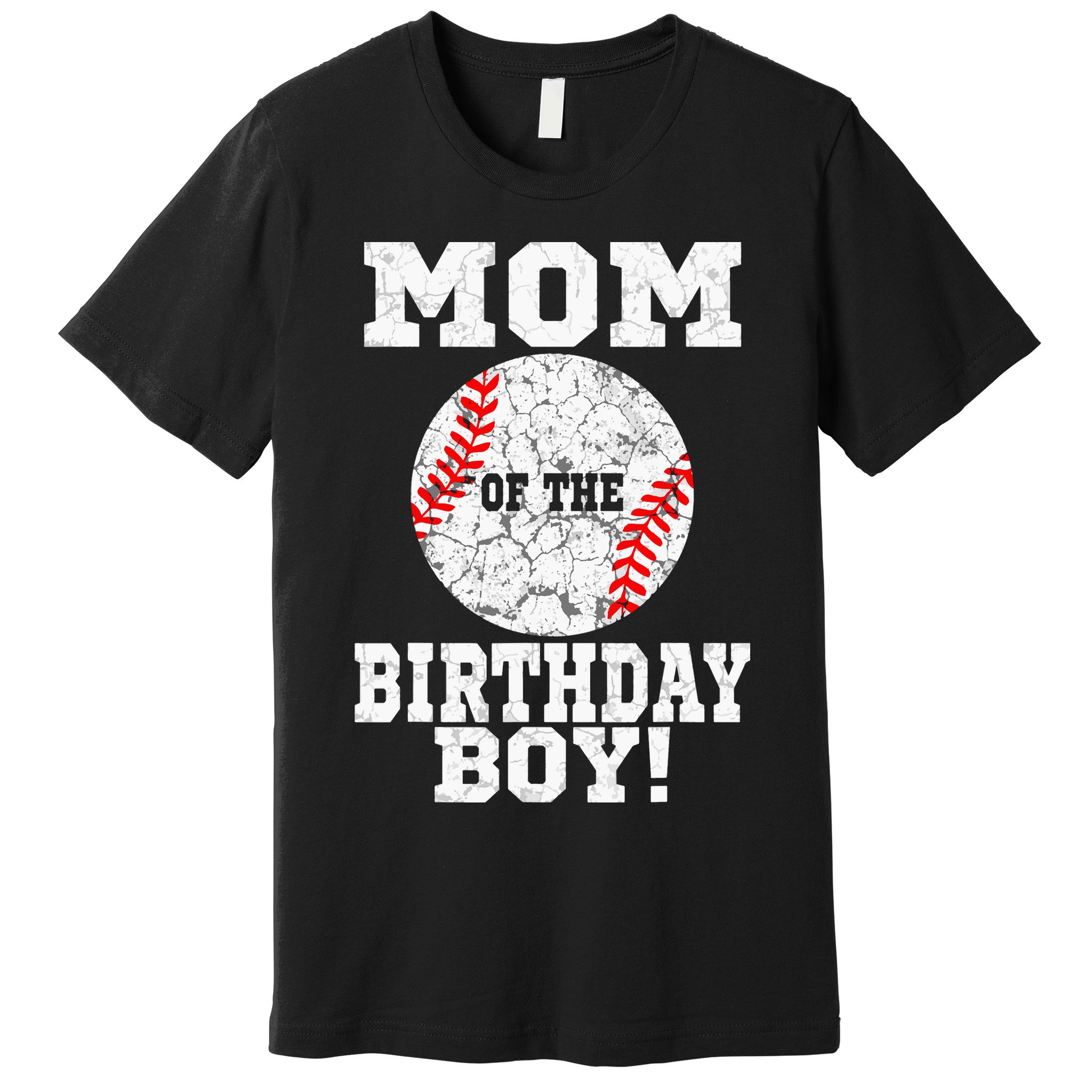 Mom Of The Birthday Boy Baseball Lover Vintage Retro Premium T-Shirt