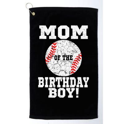 Mom Of The Birthday Boy Baseball Lover Vintage Retro Golf Towel