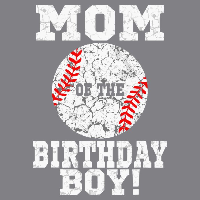 Mom Of The Birthday Boy Baseball Lover Vintage Retro T-Shirt