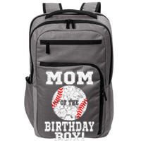 Mom Of The Birthday Boy Baseball Lover Vintage Retro Impact Tech Backpack