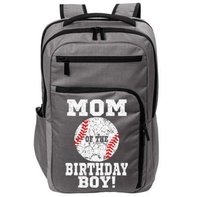 Mom Of The Birthday Boy Baseball Lover Vintage Retro Impact Tech Backpack