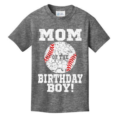 Mom Of The Birthday Boy Baseball Lover Vintage Retro Kids T-Shirt
