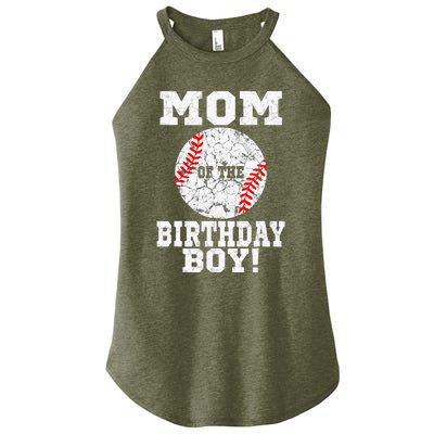 Mom Of The Birthday Boy Baseball Lover Vintage Retro Women's Perfect Tri Rocker Tank