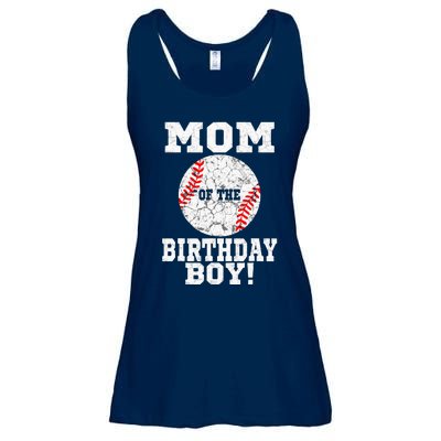 Mom Of The Birthday Boy Baseball Lover Vintage Retro Ladies Essential Flowy Tank