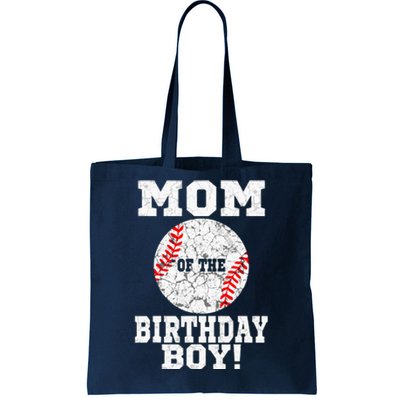 Mom Of The Birthday Boy Baseball Lover Vintage Retro Tote Bag