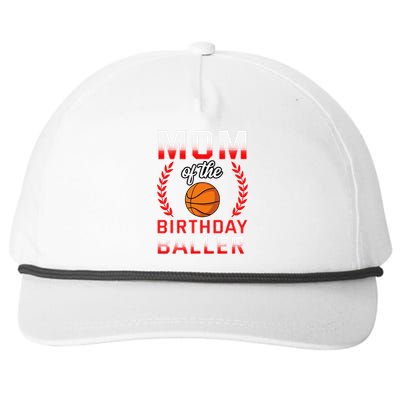 Mom Of The Birthday Boy Basketball Bday Celebration Snapback Five-Panel Rope Hat