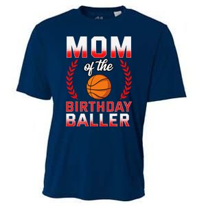 Mom Of The Birthday Boy Basketball Bday Celebration Cooling Performance Crew T-Shirt