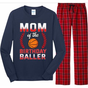 Mom Of The Birthday Boy Basketball Bday Celebration Long Sleeve Pajama Set