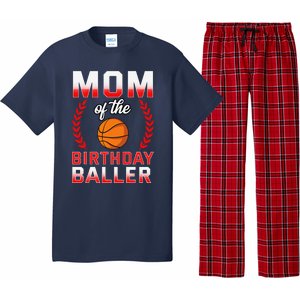 Mom Of The Birthday Boy Basketball Bday Celebration Pajama Set