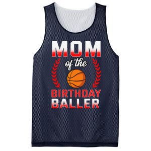 Mom Of The Birthday Boy Basketball Bday Celebration Mesh Reversible Basketball Jersey Tank