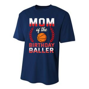 Mom Of The Birthday Boy Basketball Bday Celebration Performance Sprint T-Shirt