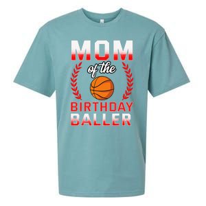 Mom Of The Birthday Boy Basketball Bday Celebration Sueded Cloud Jersey T-Shirt