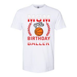 Mom Of The Birthday Boy Basketball Bday Celebration Softstyle CVC T-Shirt