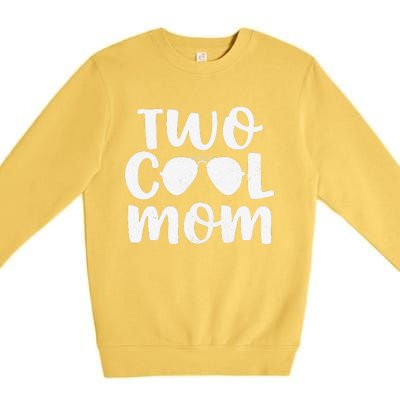 Mom Of The Birthday Bboy Two Cool 2nd Bday Mother Mama Mommy Premium Crewneck Sweatshirt