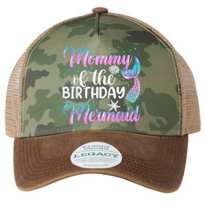 Mommy Of The Mermaid Birthday Mom Legacy Tie Dye Trucker Hat