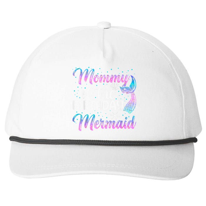 Mommy Of The Mermaid Birthday Mom Snapback Five-Panel Rope Hat